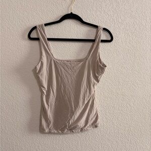 Abercrombie & Fitch Scoop Neck Tank Top - Light Taupe
